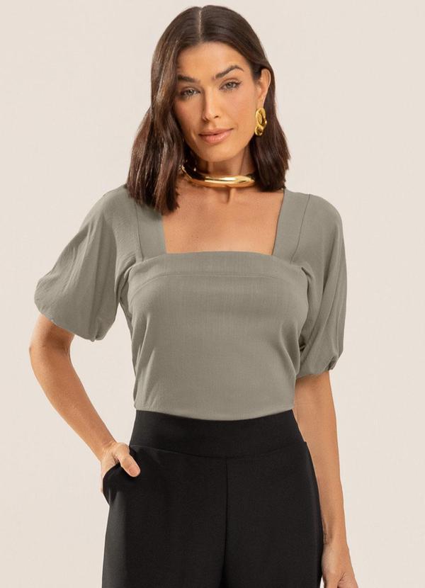Blusa em Viscose Cinza