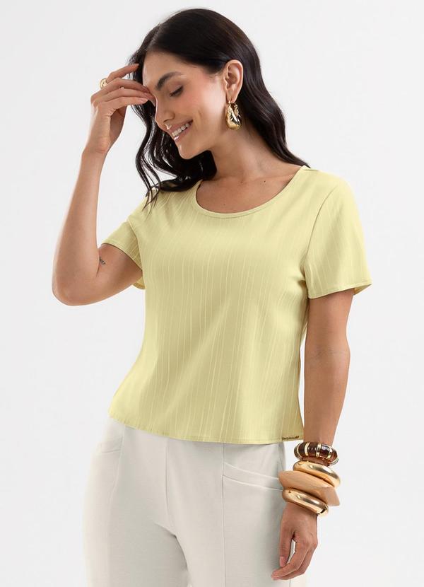 Blusa em Viscose com Elastano Amarelo