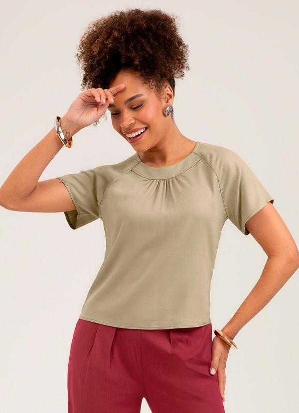 Blusa em Viscose Marrom Claro