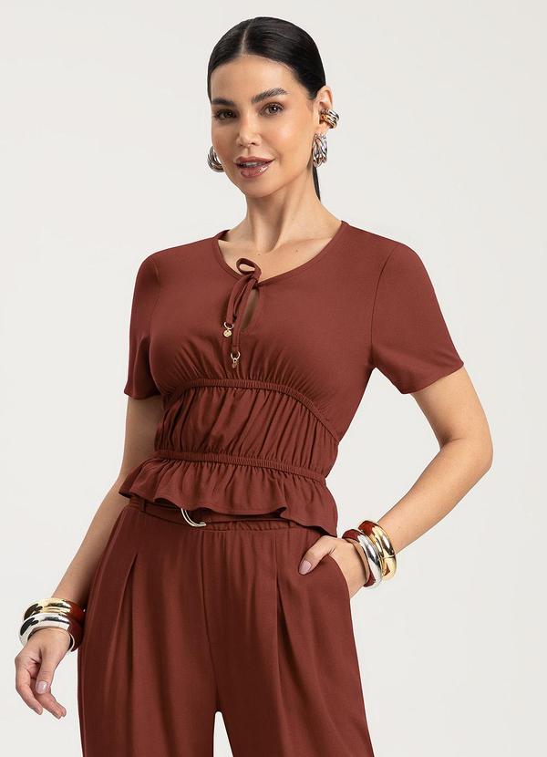 Blusa em Viscose Marrom