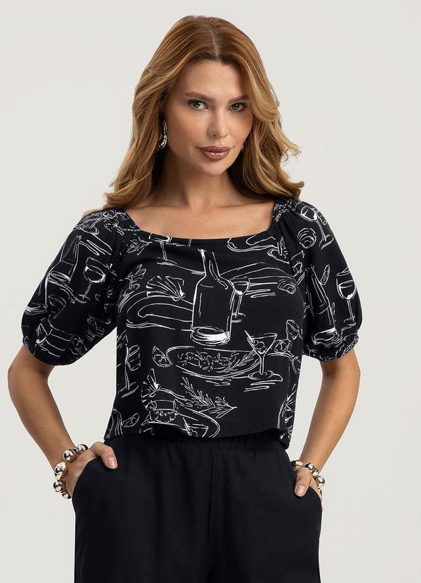 Blusa em Viscose Preto