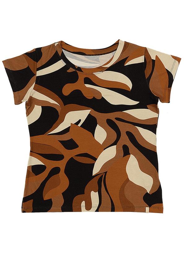 Blusa Estampada Adulto Feminino Preto