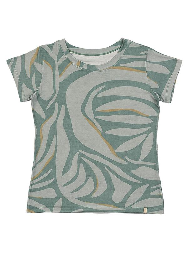 Blusa Estampada Adulto Feminino Verde