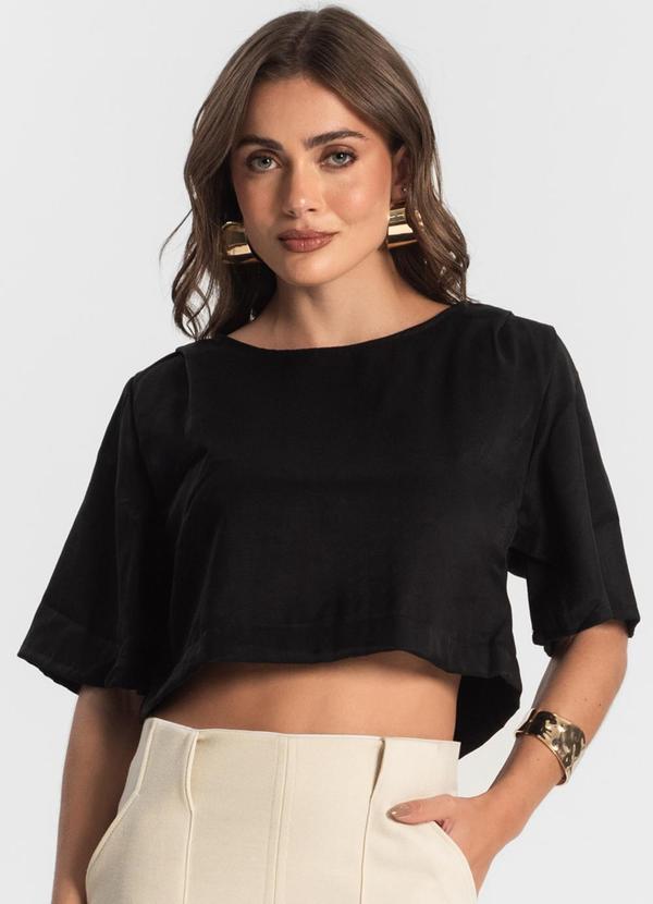 Blusa Feminina Alfaiataria Preto