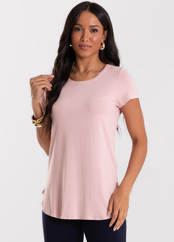 Blusa Feminina Andorra Flamê Básica Rosa