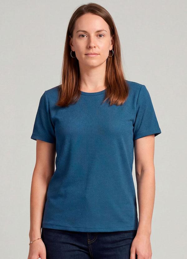Blusa Feminina Básica Azul