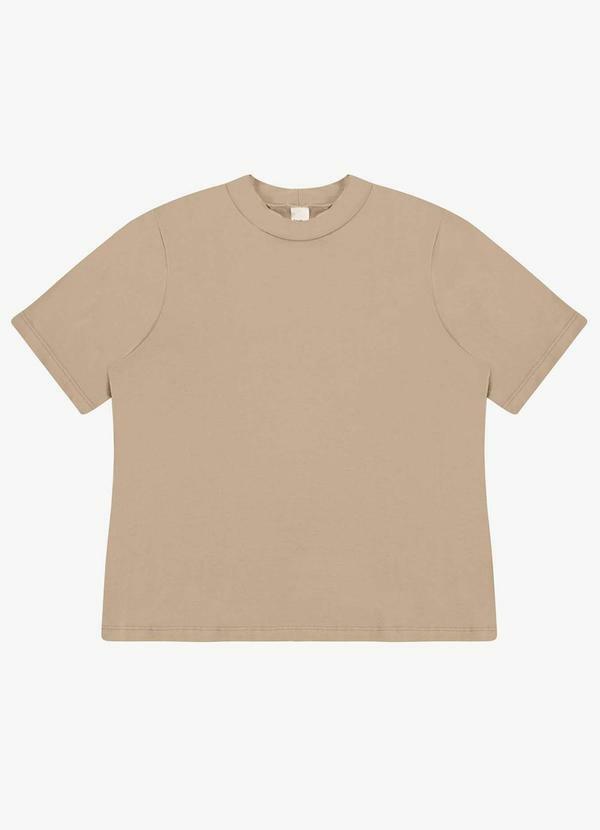 Blusa Feminina Básica em Malha Visco Marrom