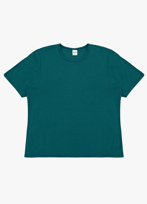 Blusa Feminina Básica Visco Maquinetada Verde