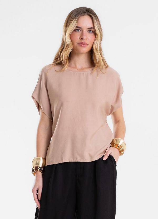 Blusa Feminina Box em Sarja Lisa Marrom