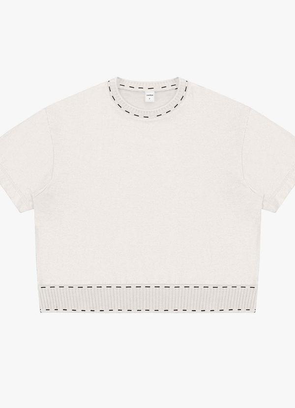 Blusa Feminina Box Viscotorcion Bege