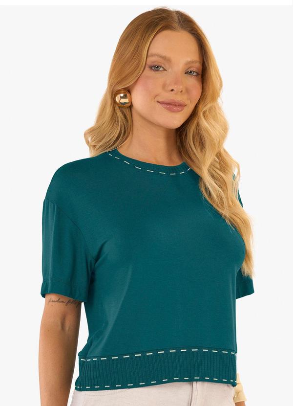 Blusa Feminina Box Viscotorcion Verde