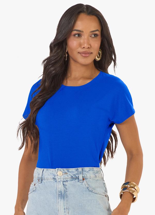 Blusa Feminina Canelada Azul