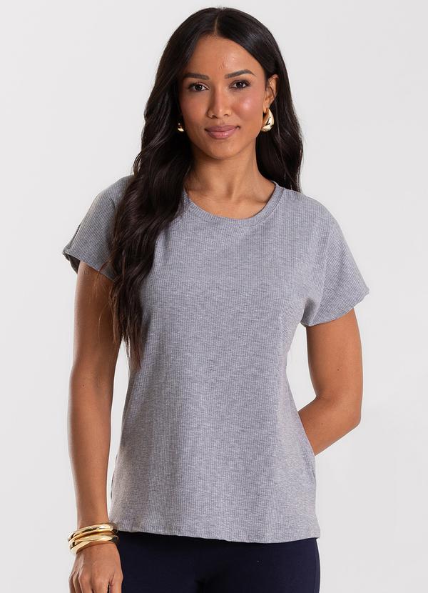 Blusa Feminina Canelada Cinza