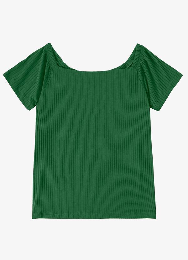 Vista 2 Blusa Feminina Canelada Verde INFINITA COR INFINITA COR