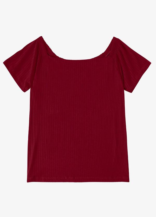 Vista 2 Blusa Feminina Canelada Vermelho INFINITA COR INFINITA COR