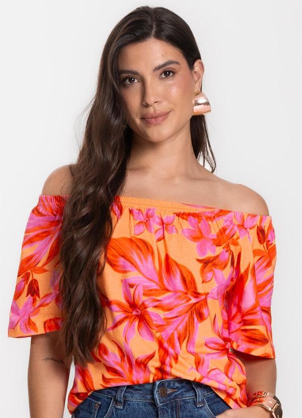 Vista 2 Blusa Feminina Ciganinha Amarelo INFINITA COR INFINITA COR