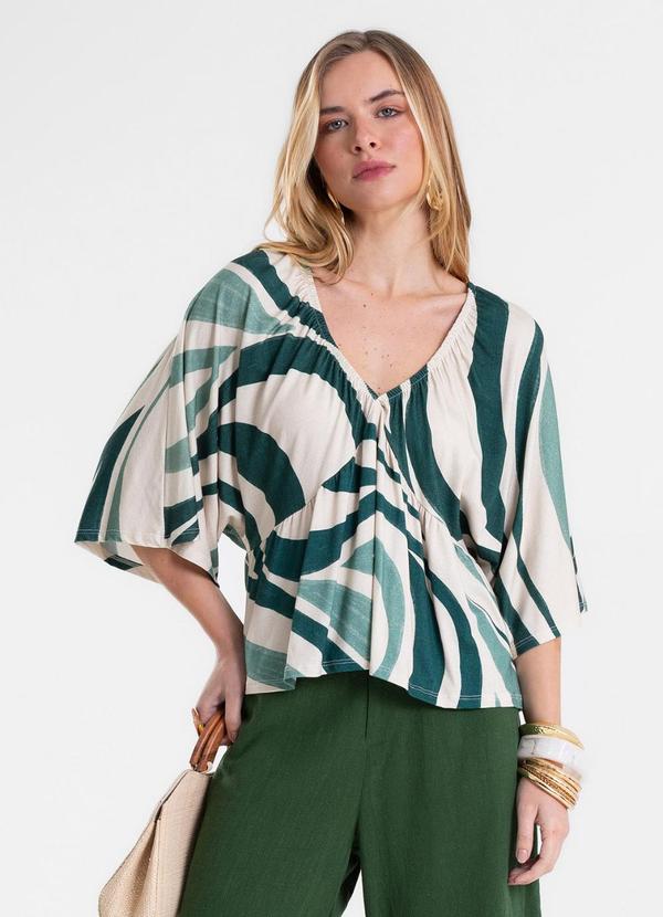 Blusa Feminina com Abertura nas Costas Verde