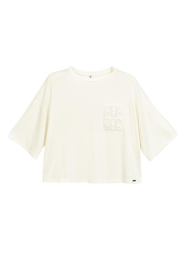 Blusa Feminina com Bordado Bege