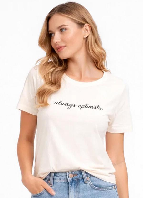 Blusa Feminina com Estampa Bege