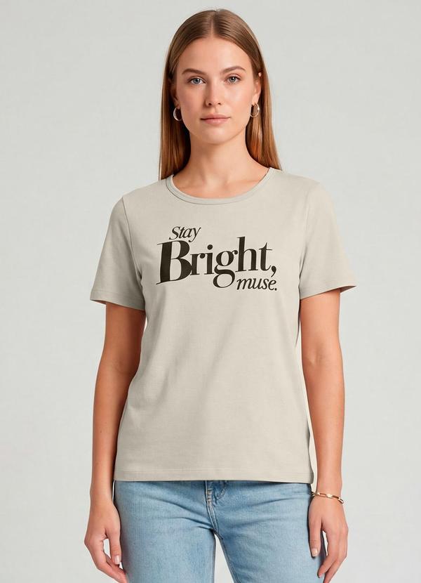 Blusa Feminina com Estampa Bege