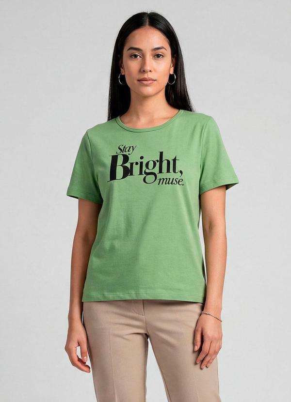 Blusa Feminina com Estampa Verde