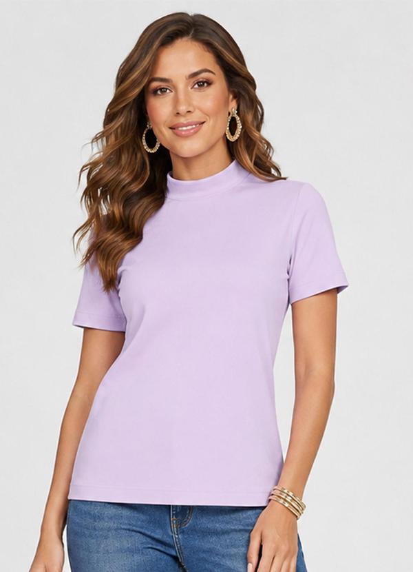 Blusa Feminina com Gola Alta Roxo