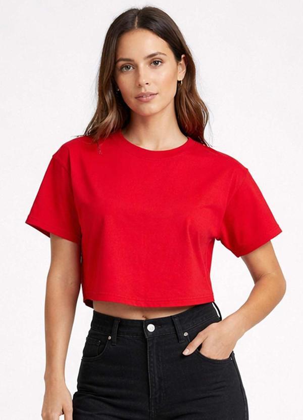 Blusa Feminina com Manga Deslocada Vermelho