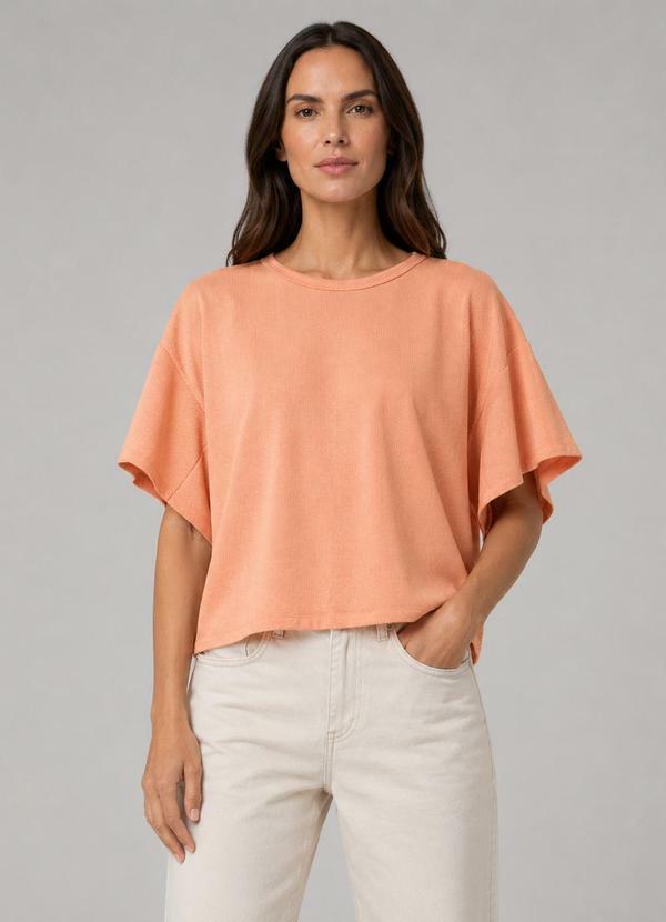 Blusa Feminina com Manga Franzida Rosa