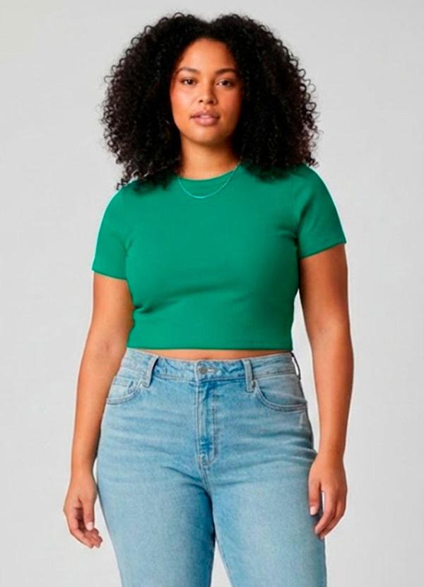 Blusa Feminina com Tecido Canelado Verde