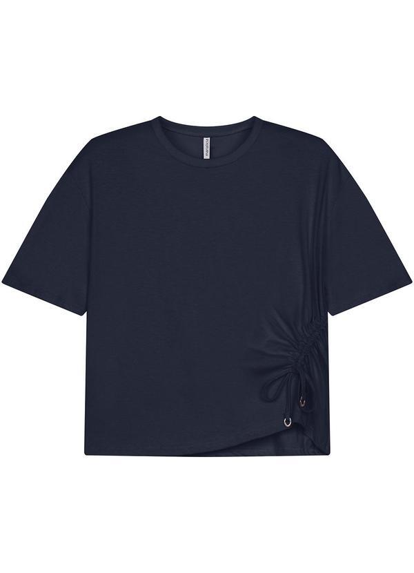 Blusa Feminina Cordão Franzido Azul