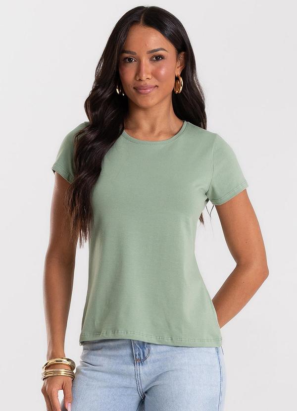 Blusa Feminina Cotton Leve Básica Verde