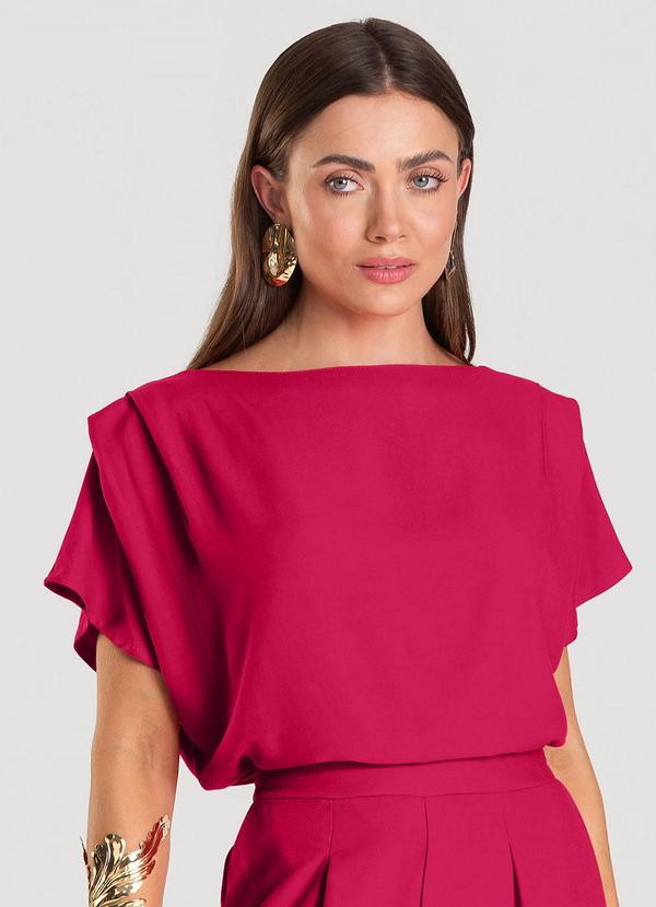 Blusa Feminina Decote Canoa Vermelho