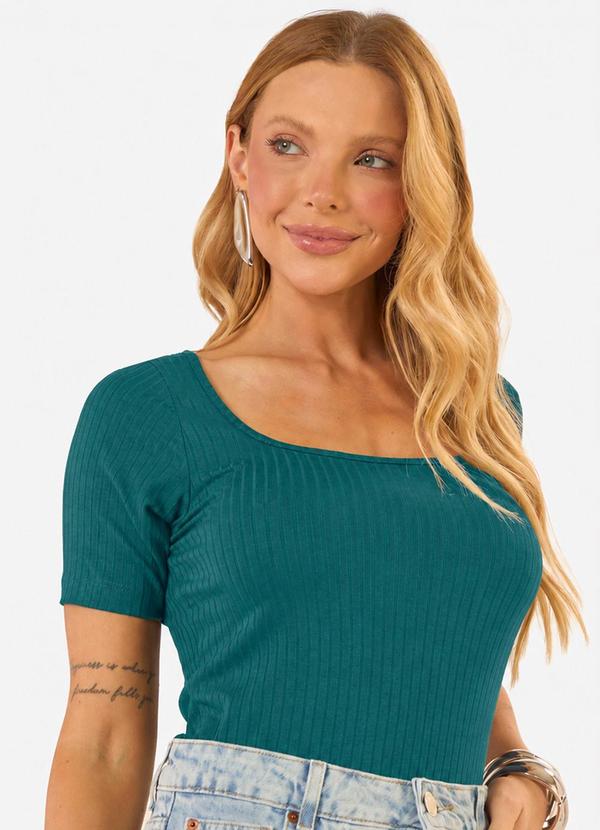Blusa Feminina Decote em U Verde