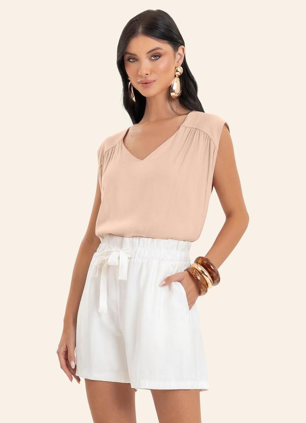 Blusa Feminina Decote em V Rosa