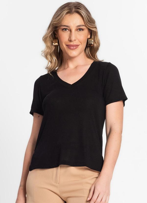 Vista 2 Blusa Feminina Decote V Preto Endless Endless