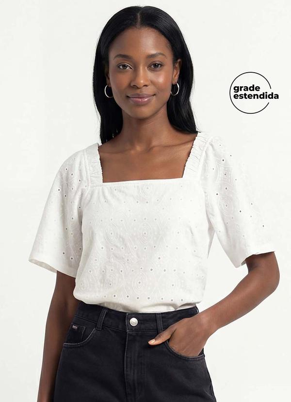 Blusa Feminina Devorê Manga Ampla Bege