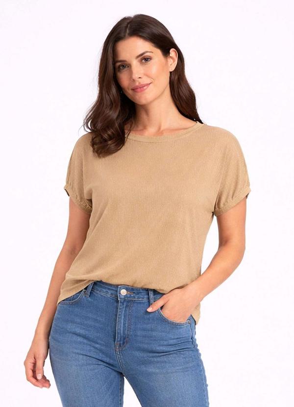 Blusa Feminina Elástico nas Mangas Amarelo