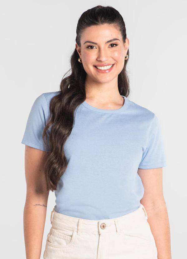 Vista 2 Blusa Feminina em Algodão Just Basic Azul JUST BASIC