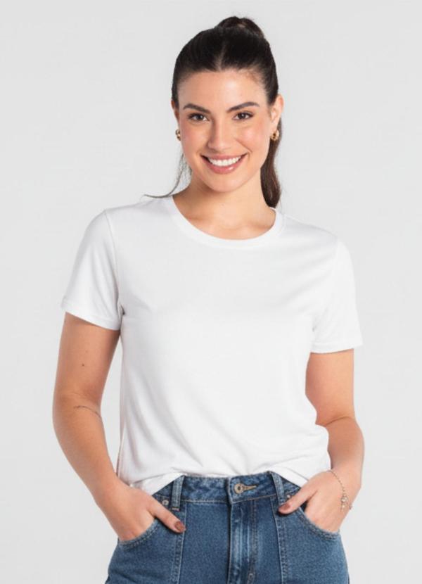 Vista 2 Blusa Feminina em Algodão Just Basic Branco JUST BASIC