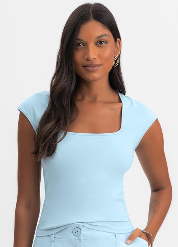 Blusa Feminina em Cotton Azul