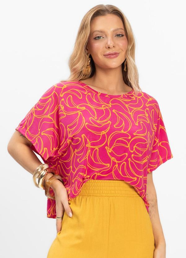Blusa Feminina em Liganete Banana Rosa Pink
