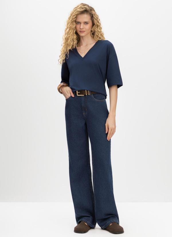 Blusa Feminina em Malha Azul