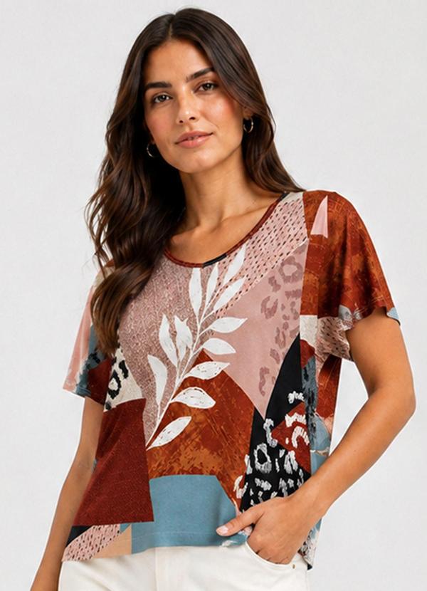 Blusa Feminina em Malha de Viscose Marrom