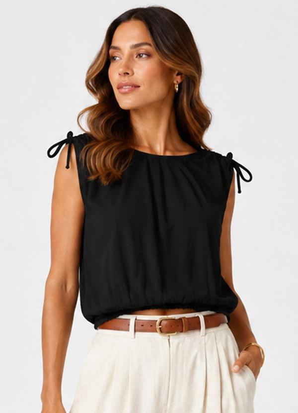 Blusa Feminina em Malha Delicate Preto