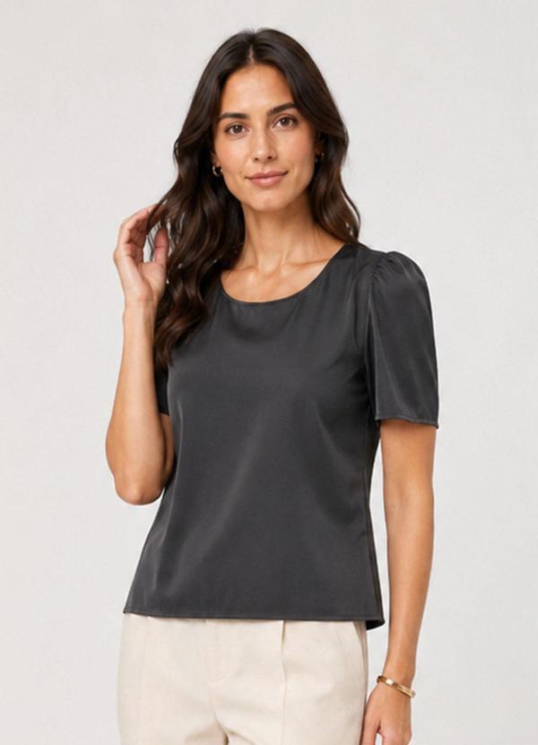 Blusa Feminina em Malha Langui Cinza