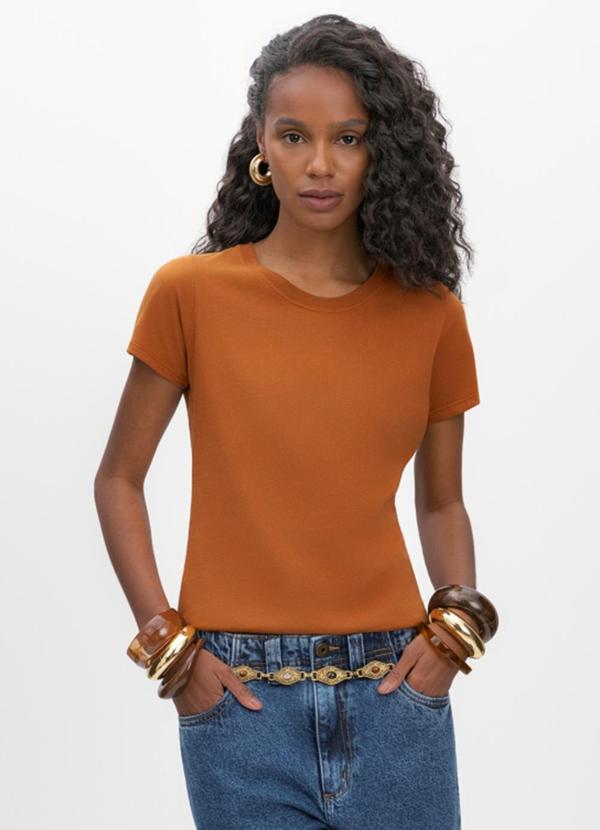 Blusa Feminina em Malha Marrom