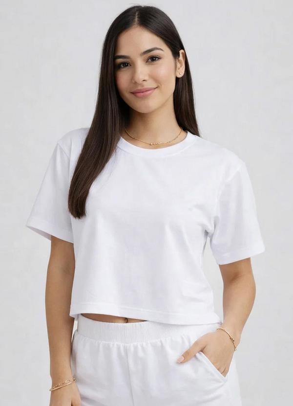 Blusa Feminina em Malha Poliéster Branco