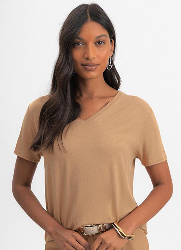Blusa Feminina em Malha Viscose Marrom