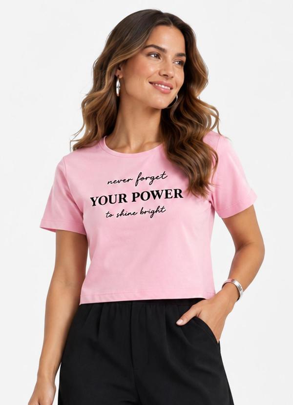 Blusa Feminina em Meia Malha Rosa