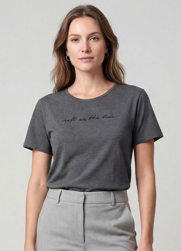 Blusa Feminina em Molecotton Viscose Cinza